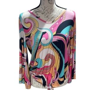 VaVaโ Colorful Abstract Women's Top